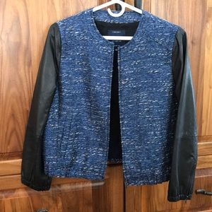 Madewell Tweed & Leather Jacket